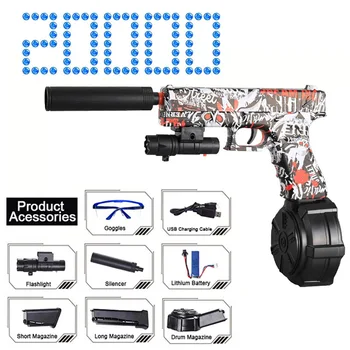 אקדח בלון ג 'ל לילדים 20000 יח' ל כדורי צעצוע אקדחי זה נראה אמיתי splatter כדור אקדח