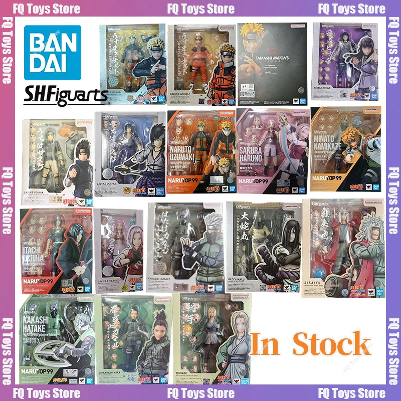 En Stock, Figuras Bandai S.H.Figuarts de Naruto, Colección de Personajes de Anime Naruto/Sasuke, Muñeco Coleccionable, Regalo