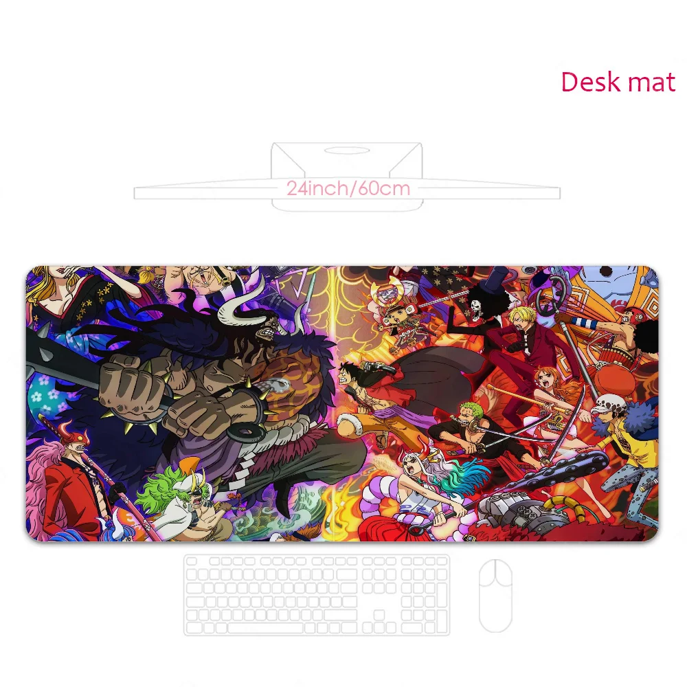 Anime O-ONE Luffy P-PIECE Mousepad Mouse Mat Desk Mat Large Gaming Accessories Prime Gaming XXL Keyboard Pad