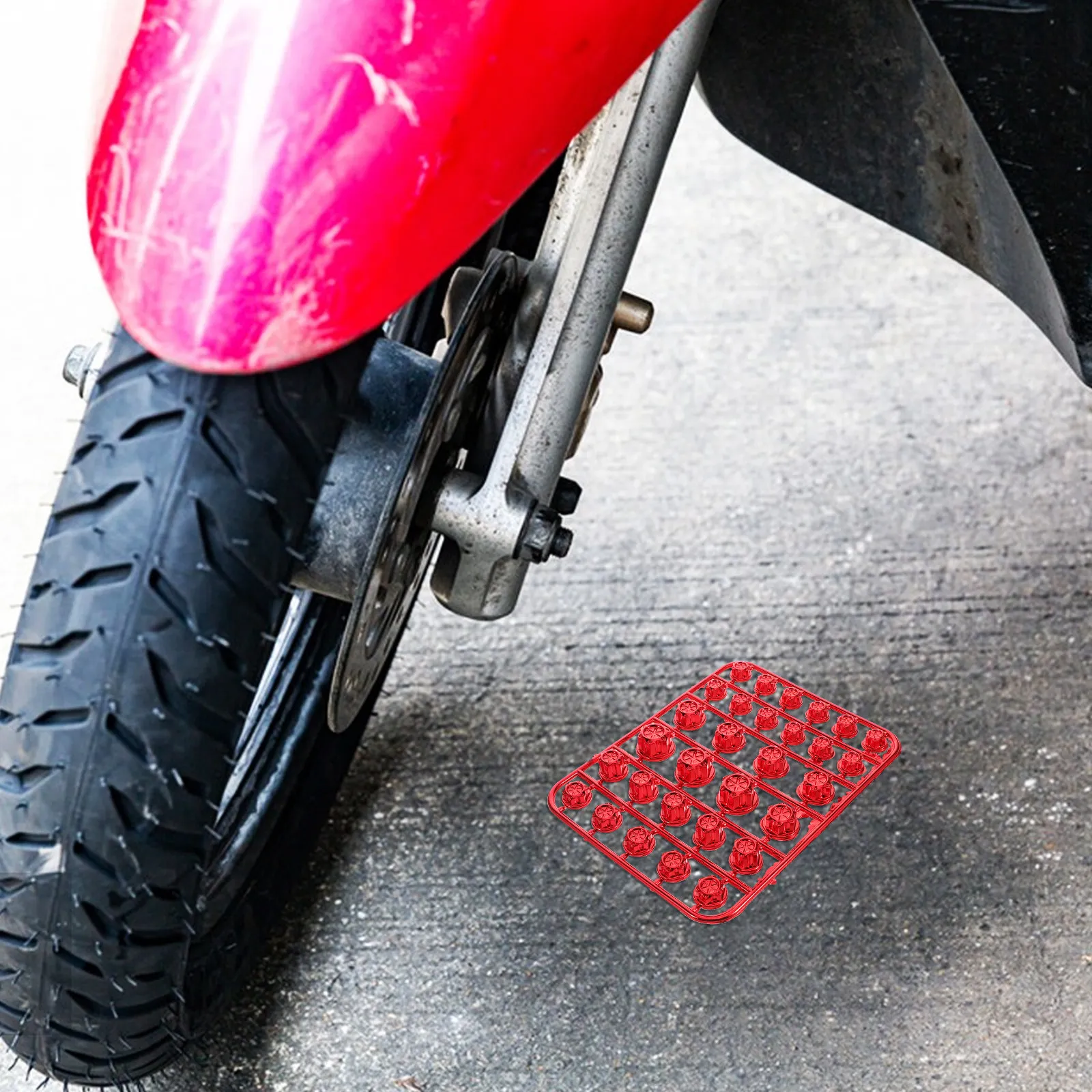 30Pcs Motorcycle Decorative Screw Caps ABS Hex Bolt Covers Secure Fit DIY Engine Trim Protection Stylish Motorcycle Mod