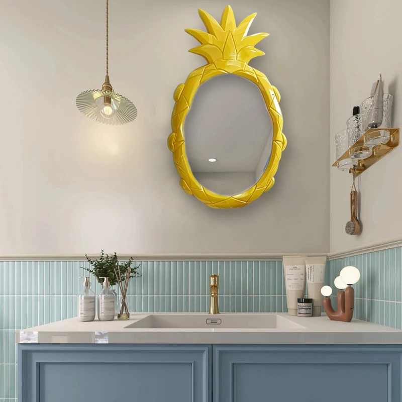 

Ornament Makeup Mirror Modern Design Art Aesthetic Macrame Mirror Kawaii Creative Espejo Maquillaje Luz House Accessories