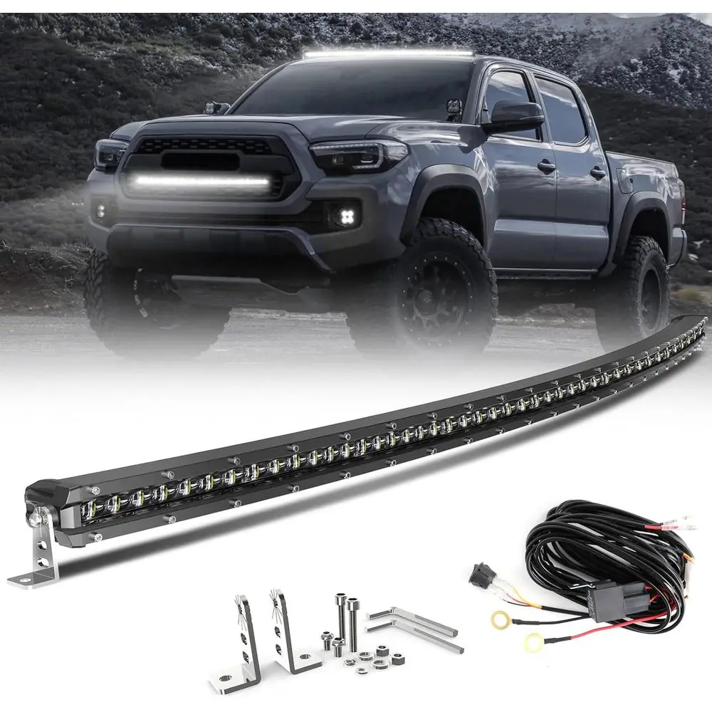 

50 Curved LED Light Bar | 6D Lens | Spot & Flood Combo | Slimline Driving Lights | Waterproof IP68 | Suitable for Off-Road, Truc