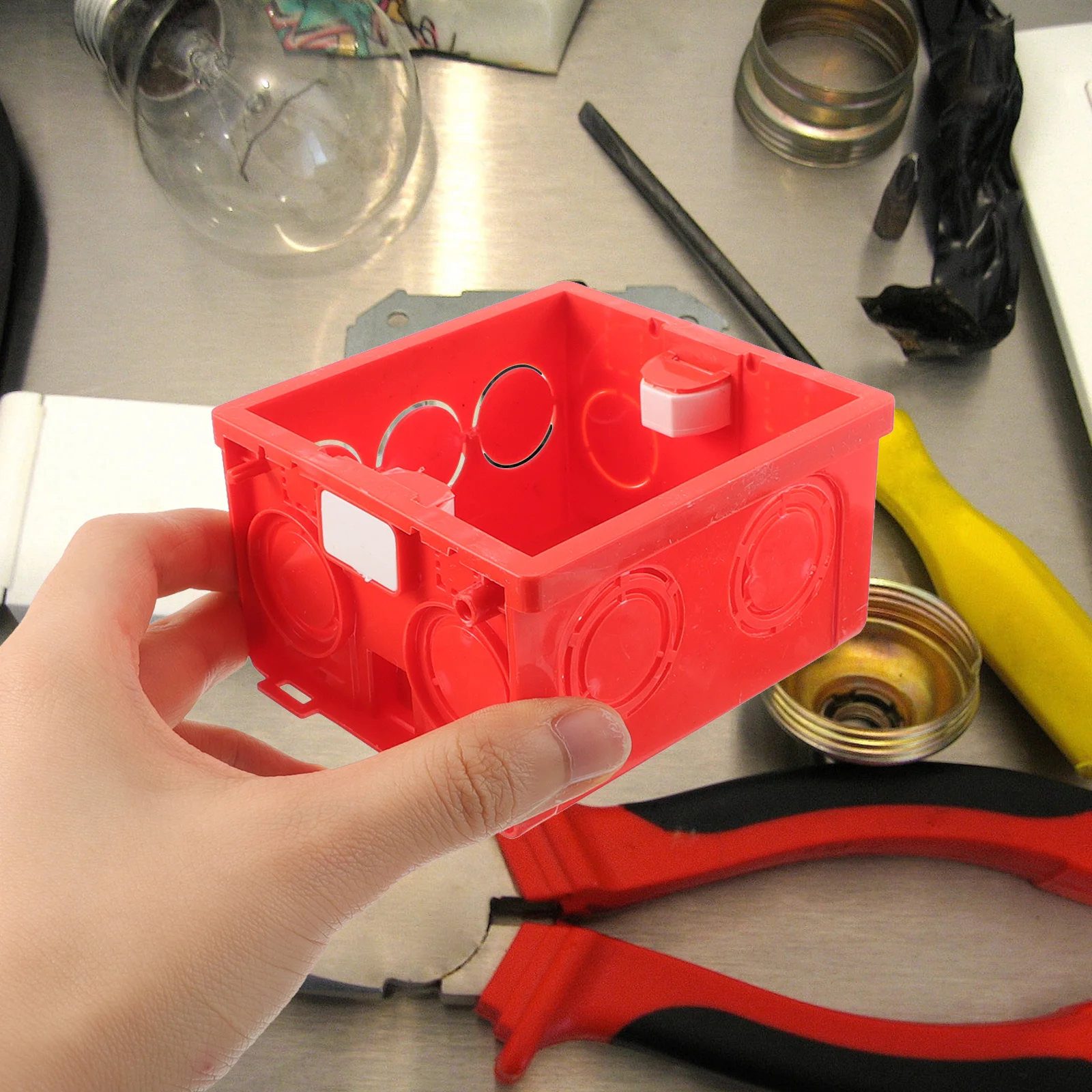 10 قطعة 86 نوع المقبس صناديق التثبيت المخفية مزدوجة الصلب الجوز قابل للتعديل 2.5 سنتيمتر تباعد لهب دائم سطح جبل