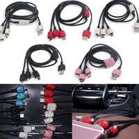 NEW Diamond Crystal 3 in 1 USB Cable For iPhone Charging Charger Data Cable TypeC Type-c Micro USB Cable For Samsung Xiaomi Wire