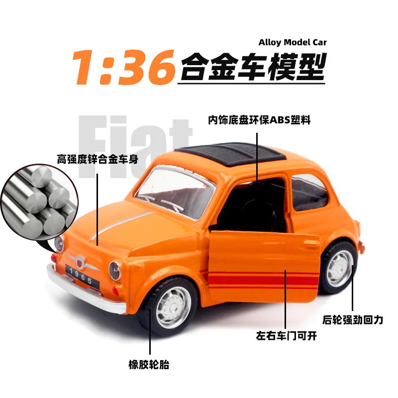 1:36 Kinder Retro nostalgisches altmodisches Auto Mini-Legierung Pull-Back-Automodell Ornamente