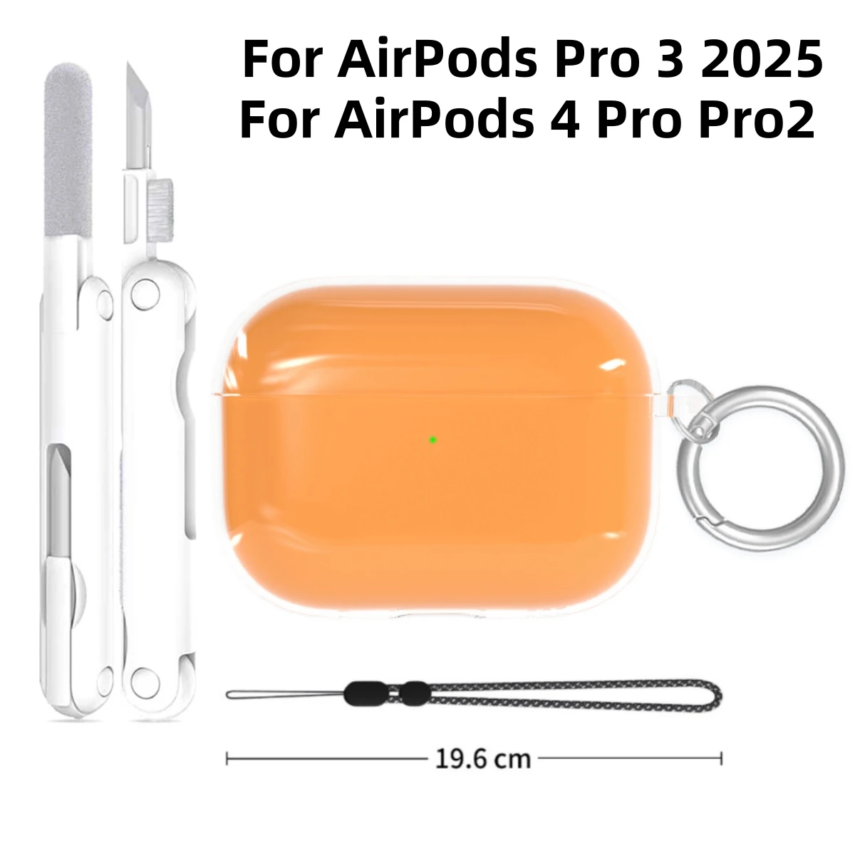 Transparent Case for Airpods Pro 3/AirPods 4 Wireless Bluetooth Earphone Cases Shockproof Cover For AirPods 4 Pro 2 3 Earbuds
