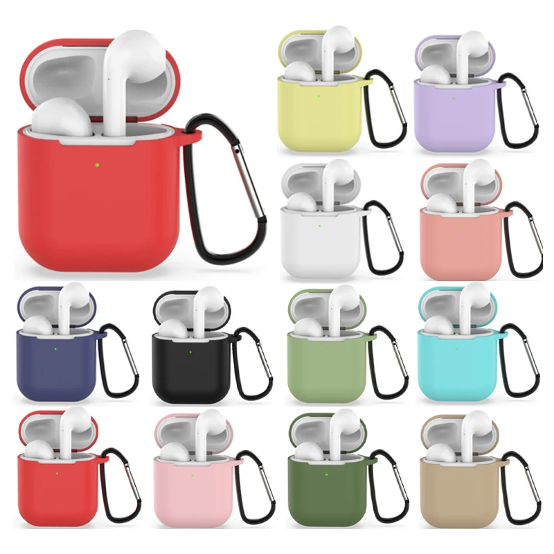 Fundas de silicona para auriculares Airpods 2 Generación, funda protectora para auriculares Apple Airpods 2