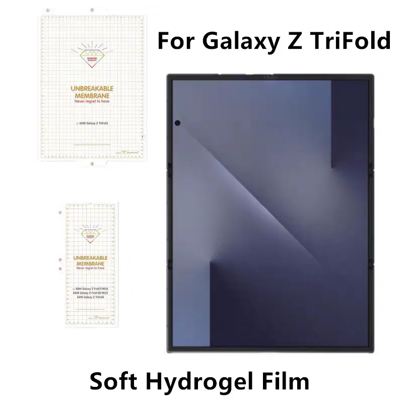 

Membrane Unbreakable Inner Outer Flexible Hydrogel Film for Samsung Galaxy Z TriFold TRible Fold HD AG Matte Screen Protector