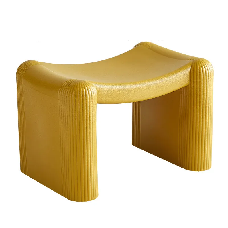 & Nordic-style Creative Bench Thickened Plastic Stool Home Use Minimalist Instagram-inspired Multi-functional Low Stool Ottoman