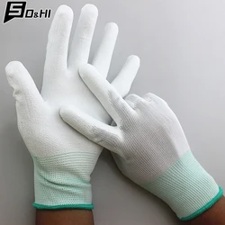 1Pair Antistatic Gloves Anti Static ESD Electronic Working Gloves pu coated palm coated finger PC Antiskid for Finger Protection