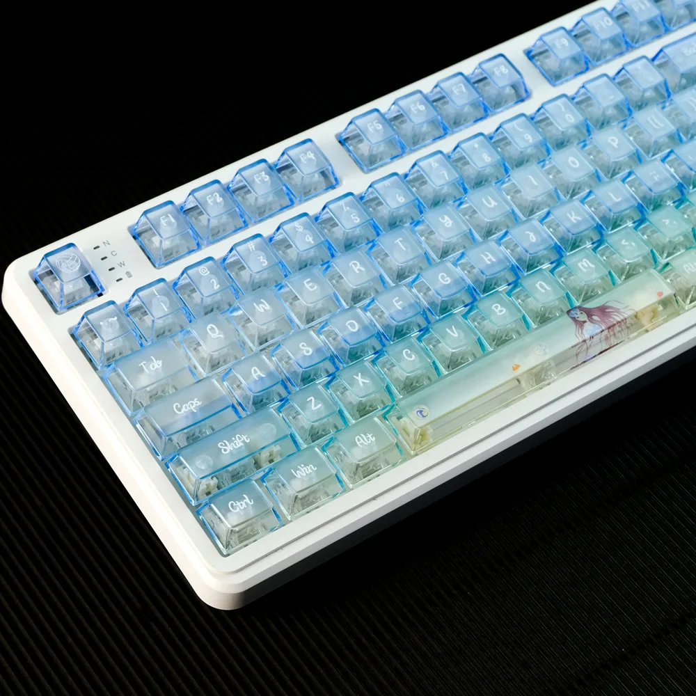 

Summer Keycap Sea Salt Theme PC Transparent 122 Keys Cherry Profile DYE Sublimation For Mechanical Keyboard