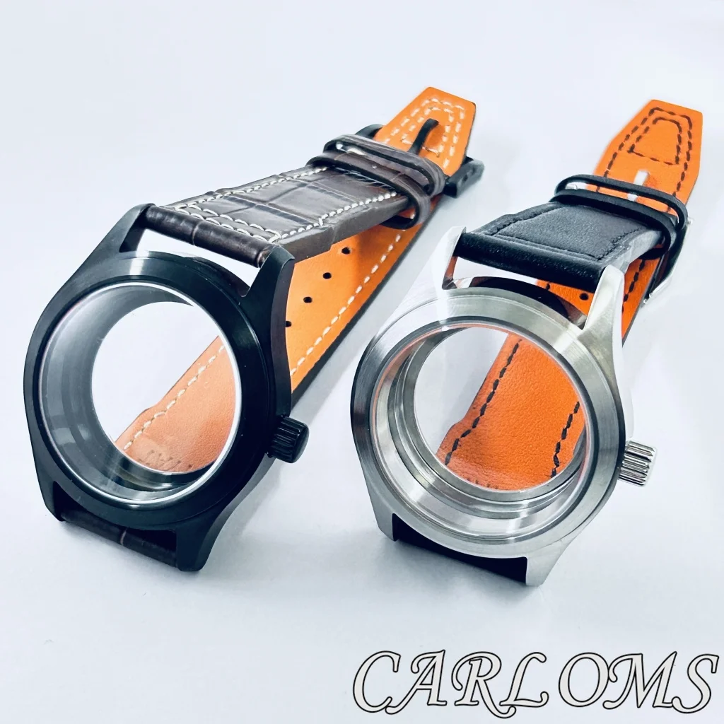 TOP 36mm 39mm ETA 2824 PT5000 NH34 NH35 NH36 4R35 4R36 Silver Black Gold Rose Gold Watch Case Leather Sapphire Glass