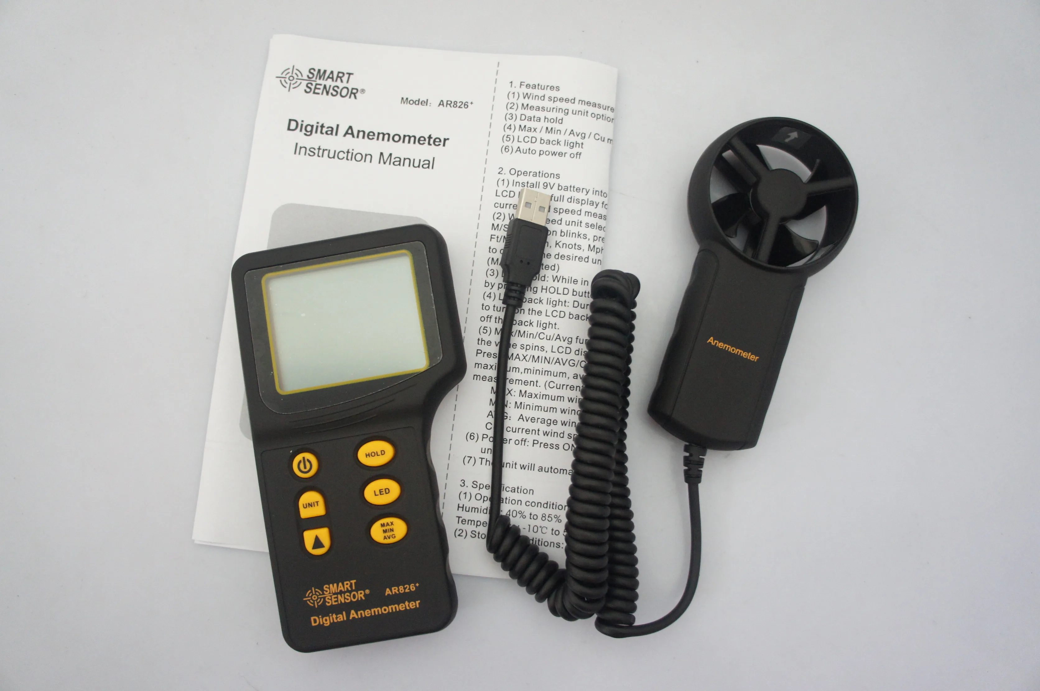 AR826+ Digital Anem…