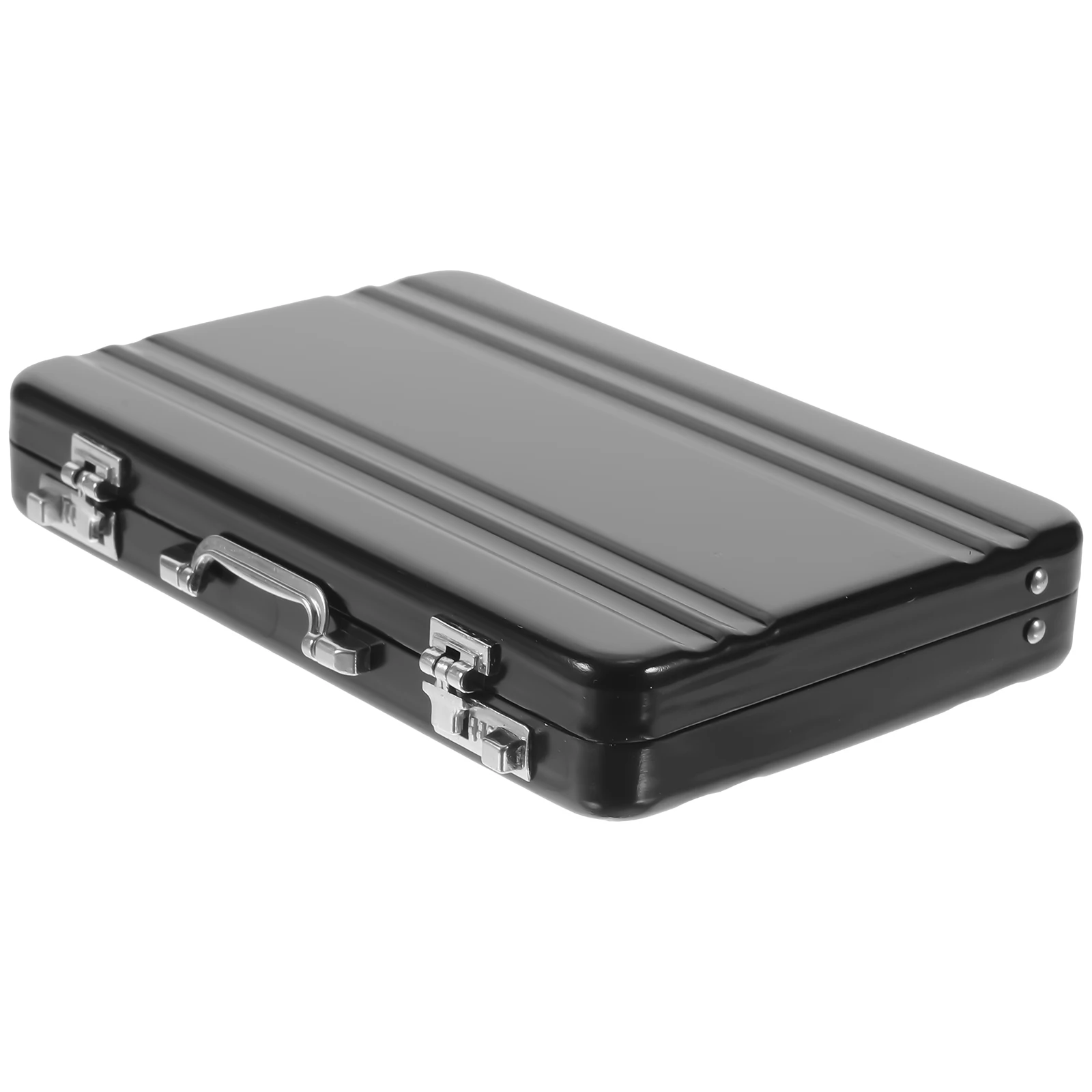 

Business Card Holder Aluminum Compact Cards Box for Men Blue Color Construction Office Supplies Visiting