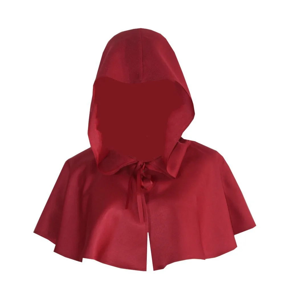 Halloween Cosplay Death Cloak Short Hooded Cloak Sorcerer Witch Costume Vampire Devil Wizard Black Cape Party Accessories 2025 view 3
