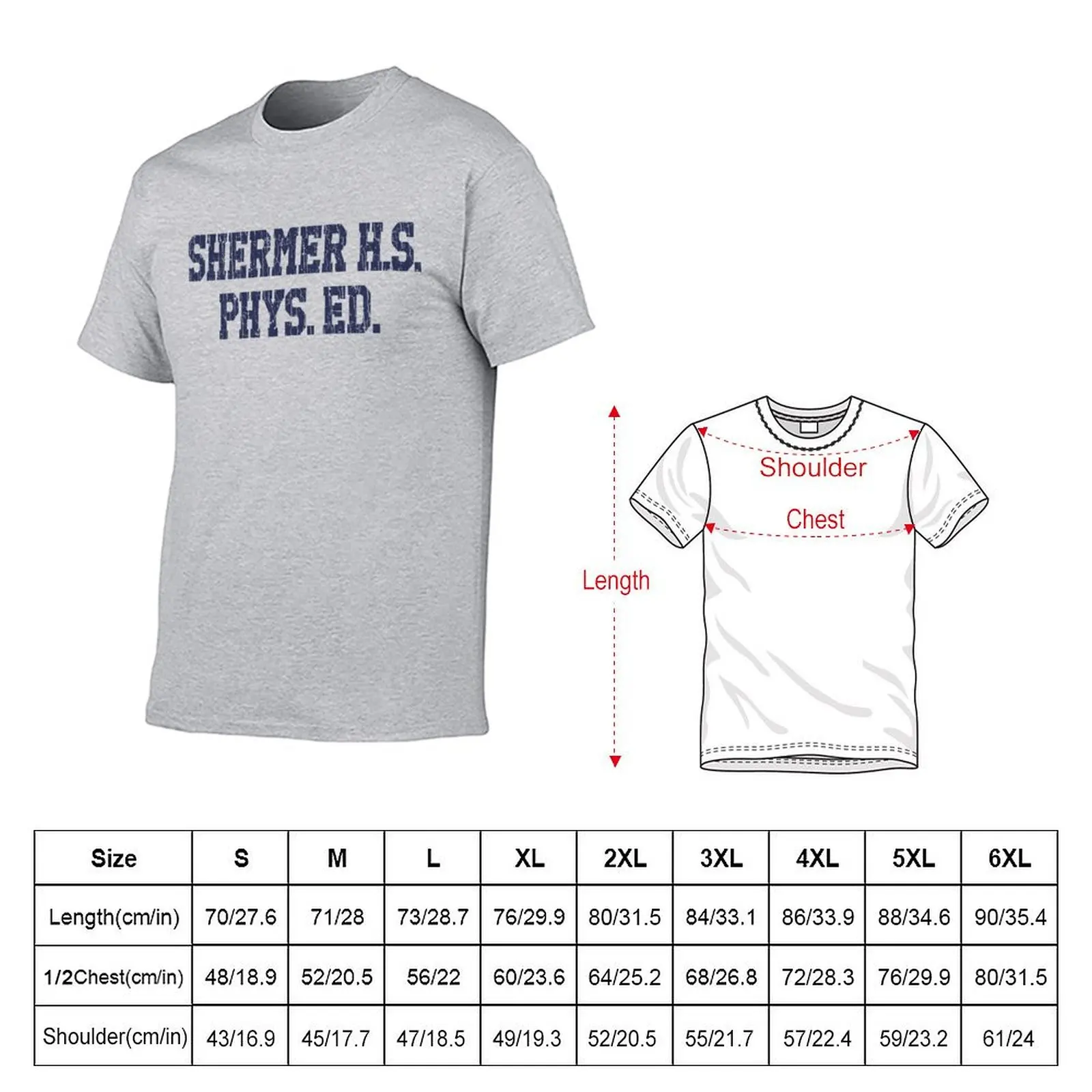 Shermer High School Phys. Ed. 1985 T-shirt cute tops oversized boys animal print Blouse mens clothing