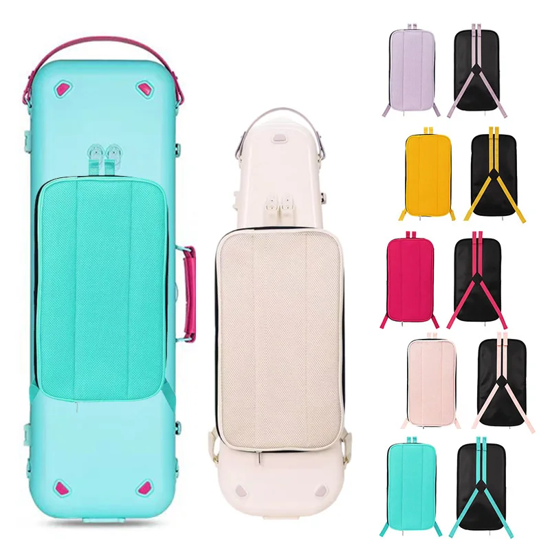 

Romantic macaron colored violin box, viola box, music score bag, breathable thick sponge