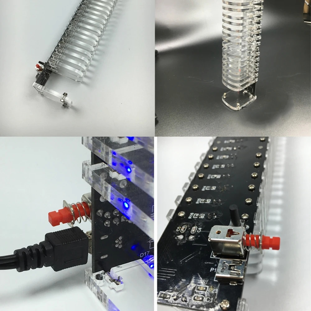 diy electronic kit 21-segment LED music rhythm spectrum light kit diy soldering project(not assembled)