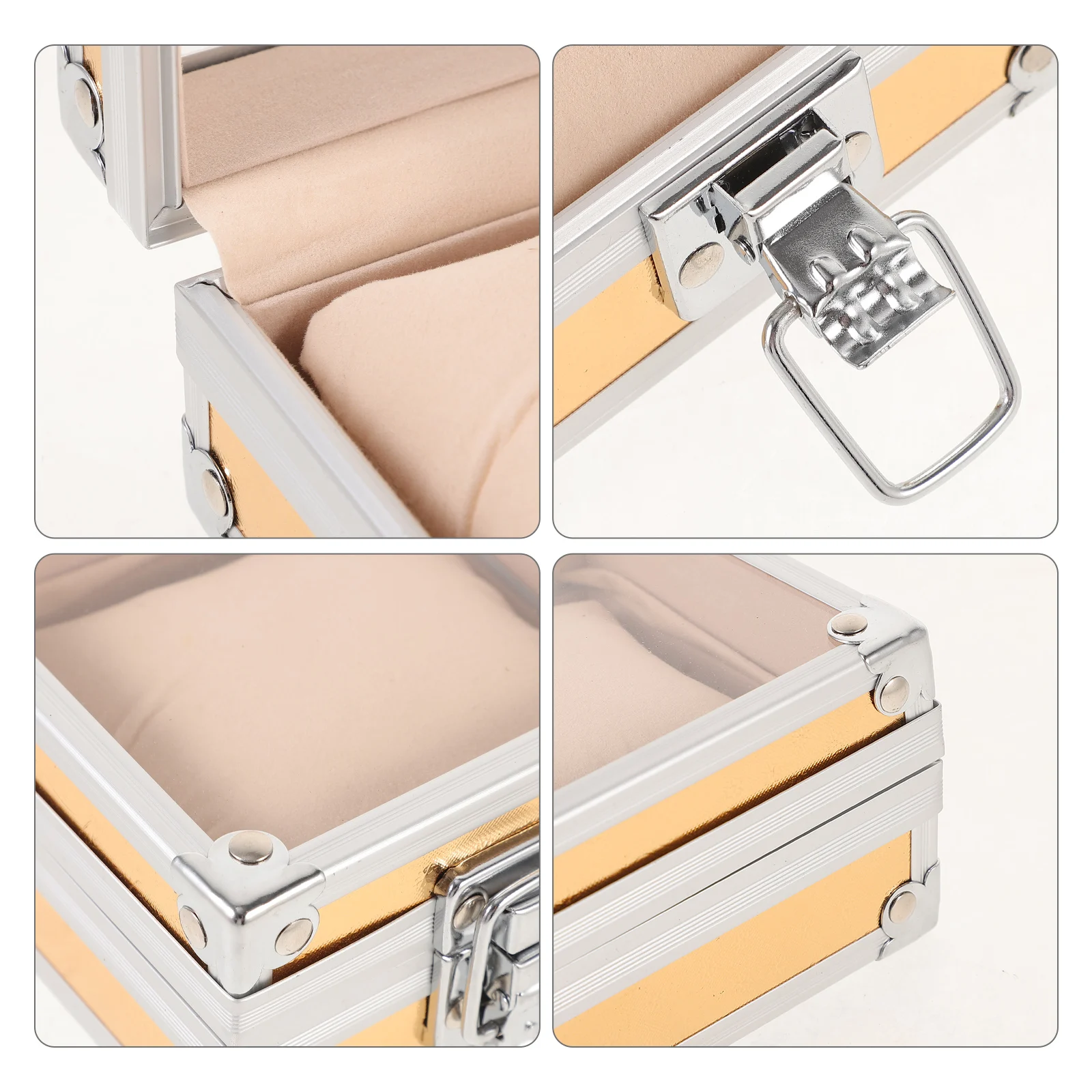 

Transparent Lid Display Box Dustproof Water Resistant Storage Organizer Portable Travel Watch Holder For Men Women Watch Case