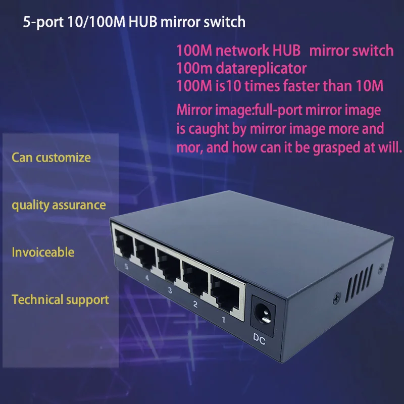 OEM hohe qualität mini günstige priceule5-port HUB erfassen paket mirroring Jede port erfassen paket daten captureEthernetswitchmodule