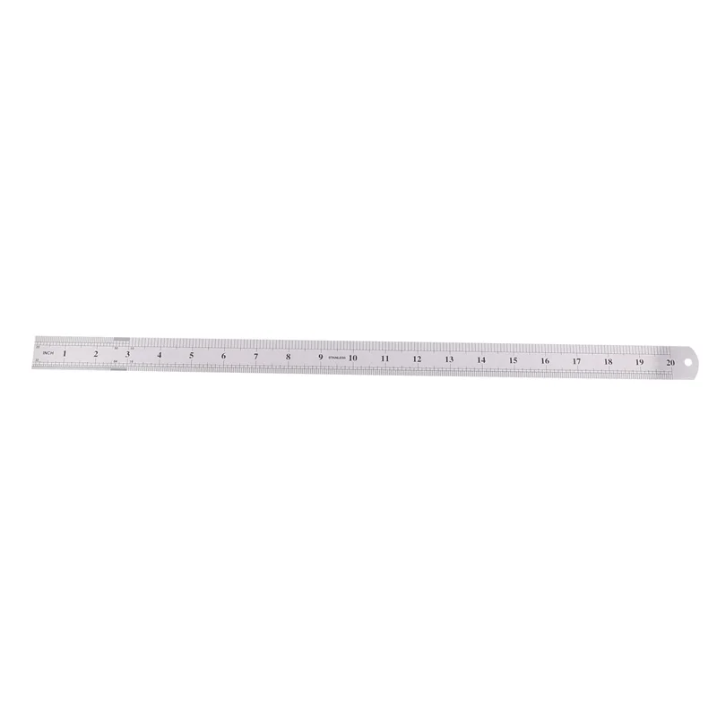 N75R-20X Groove Right Stainless Steel Metric Ruler 50 Cm Stainless Metric Ruler