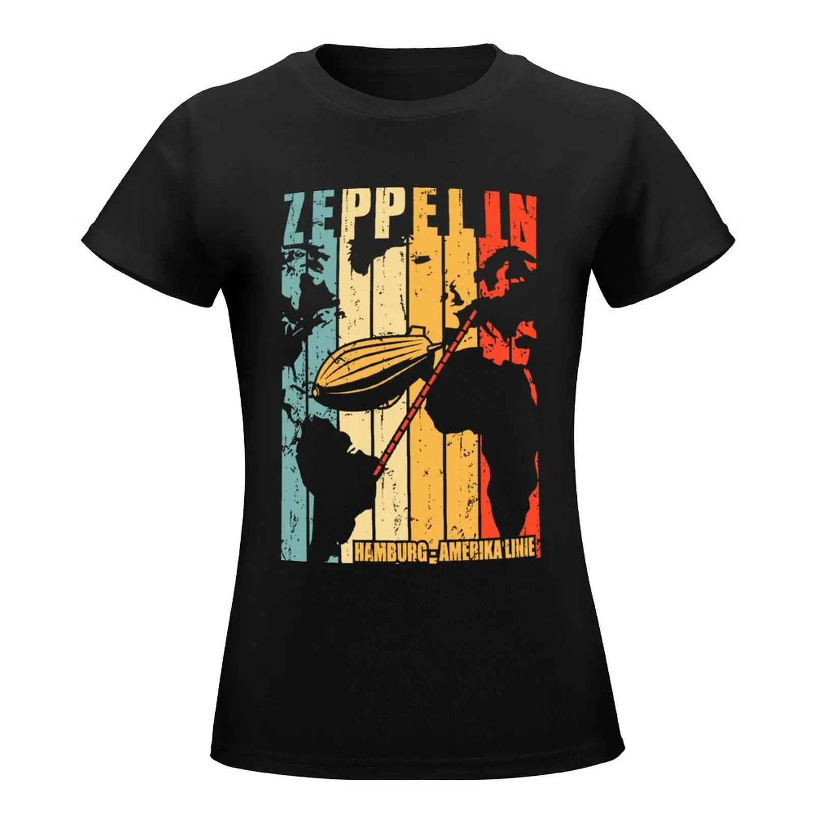 Zeppelin Vintage Posters and Art T-Shirt cute tops korean fashion t shirts for Womens