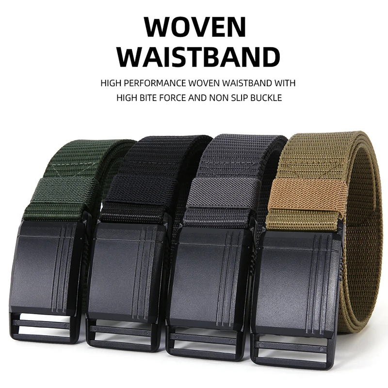 Genuine Tactical Belt Quick Release Outdoor Belt Soft Real Nylon Sports Accessories Men And Women Black Belt