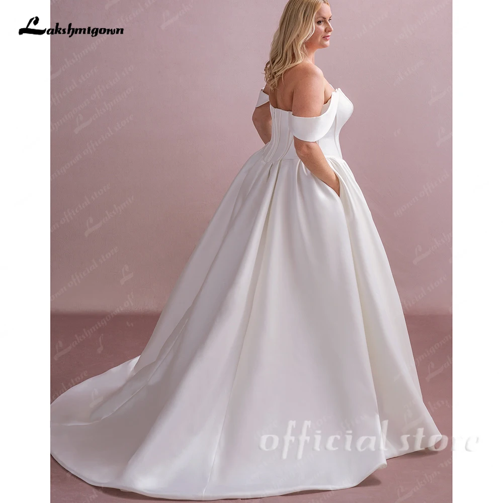 Lakshmigown Plus Size Hochzeitskleid 2027 Schulterfreies Sweetheart-Korsett-Brautkleid mit Schleppe, Brautkleider nach Maß – Detail 7