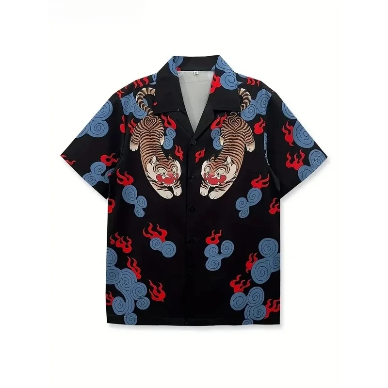 Cartoon Animal Graphic Men's Funny Shirt 3D Print Quick Dry Short-sleeved Tops Casual Men Clothes Summer Street Fashion Shirts