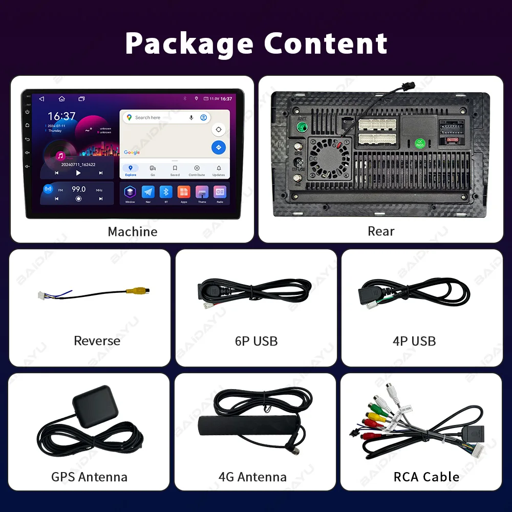 Baidayu TS10S 9/10" Universal Android Car Radio Display Screen Carplay GPS Customization Universal Car Stereo Navigation Car Dvd - Image 2