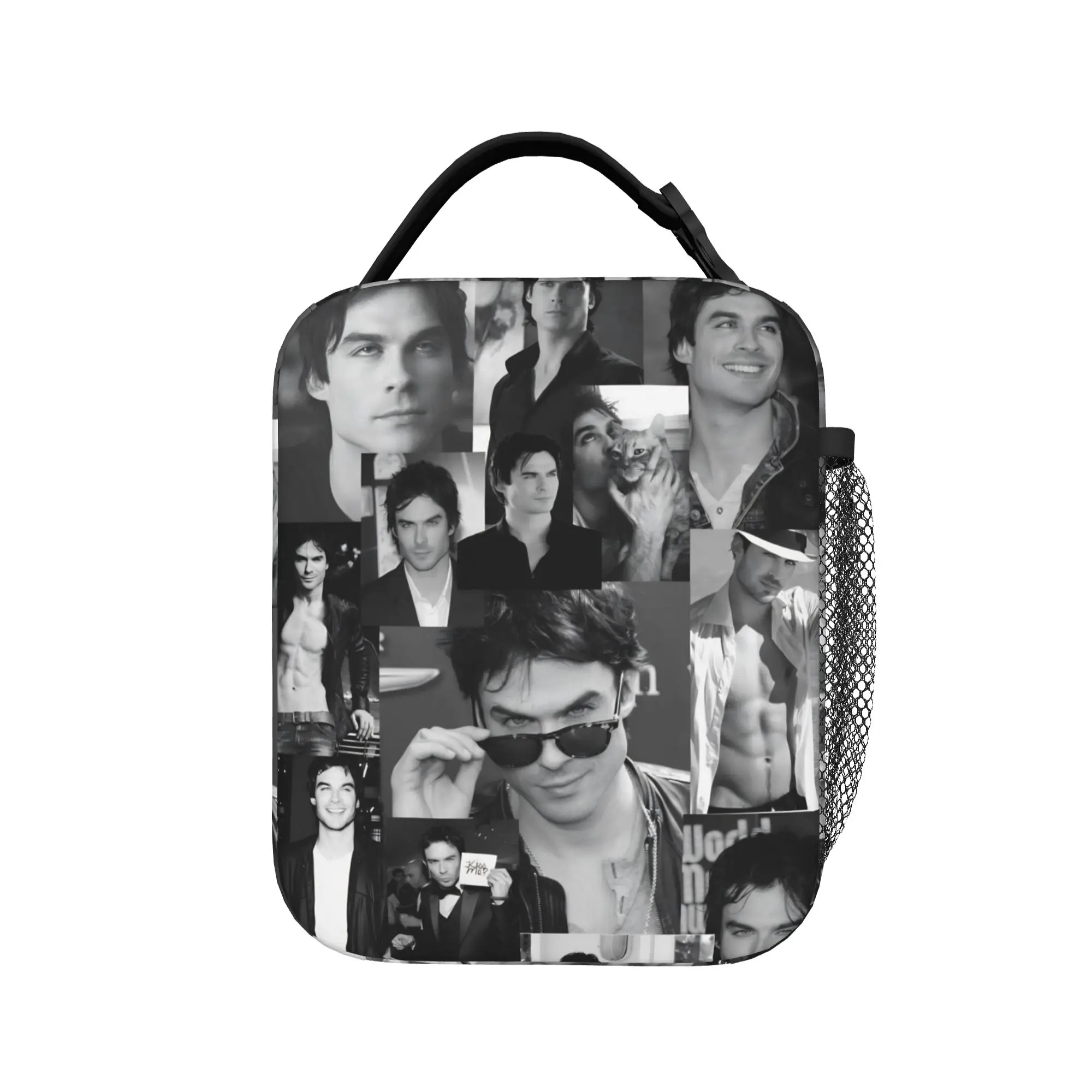 The Vampire Diaries Resuable Movie Lunch Bag Picnic Portable Zipper Thermal Tote Handbags For Child  Waterproof Print Cooler Bag