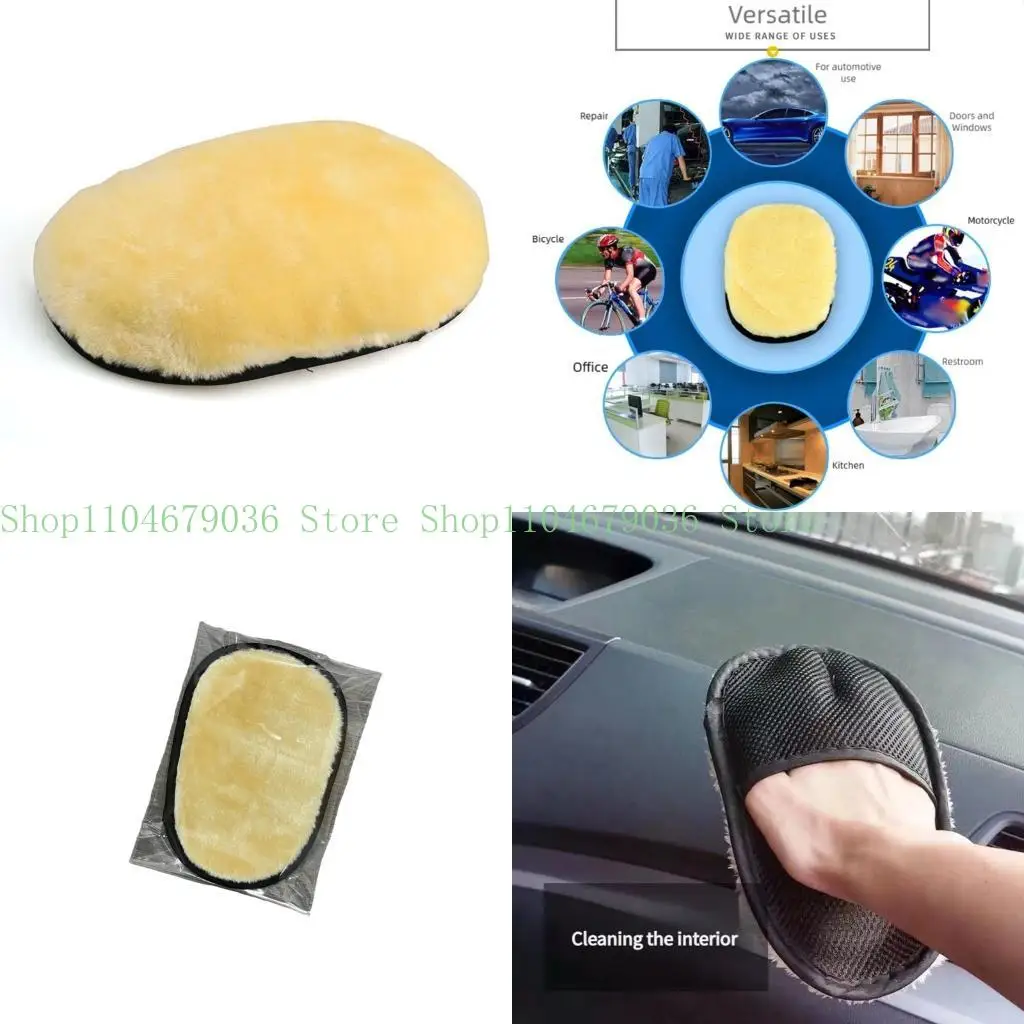 652F Car Detailing Gloves With Deep Cleaning Fibers Absorbent Scratch Resistant Flexible Grip For Window Surfaces