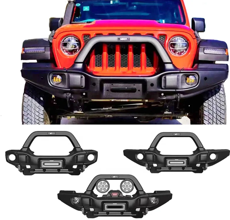 Spedking Car Offroad 4x4 Auto Accessories Front Bumper for Jeep Wrangler JL 2018 2019 2020 2021 2022 Bumper
