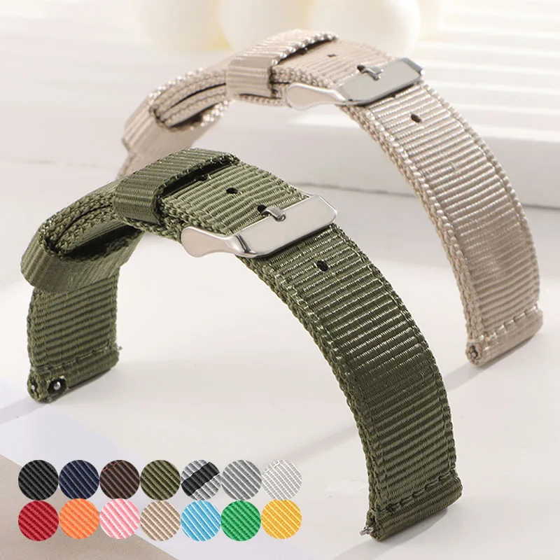 18mm 20mm 22mm 24mm Premium Nylon Armband für Huawei Gt2 für Seiko Strap Canvas Quick Release Armband Ersatz Zubehör