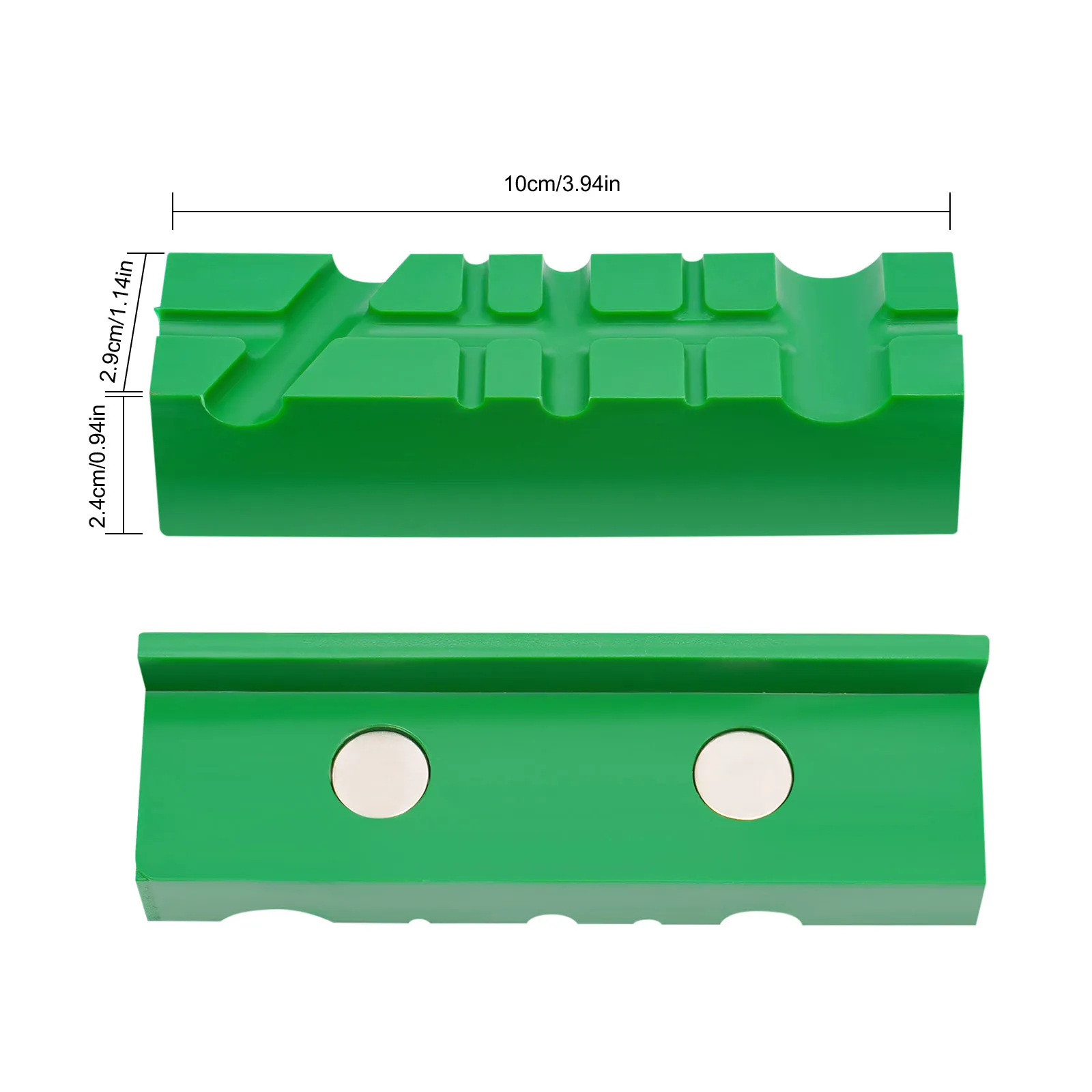 4-Zoll-Metall-Bohrmaschinenschraubstock mit 2 magnetischen Schraubstockauflagen, Mehrfach gerilltes Auflagen-Set – Detail 12