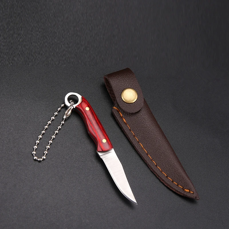 1pc Portable EDC Pocket Knife，Sharp Fruit Knife and Keychain Knife，Stainless Steel Mini Cleaver for BBQ,Home,Hiking