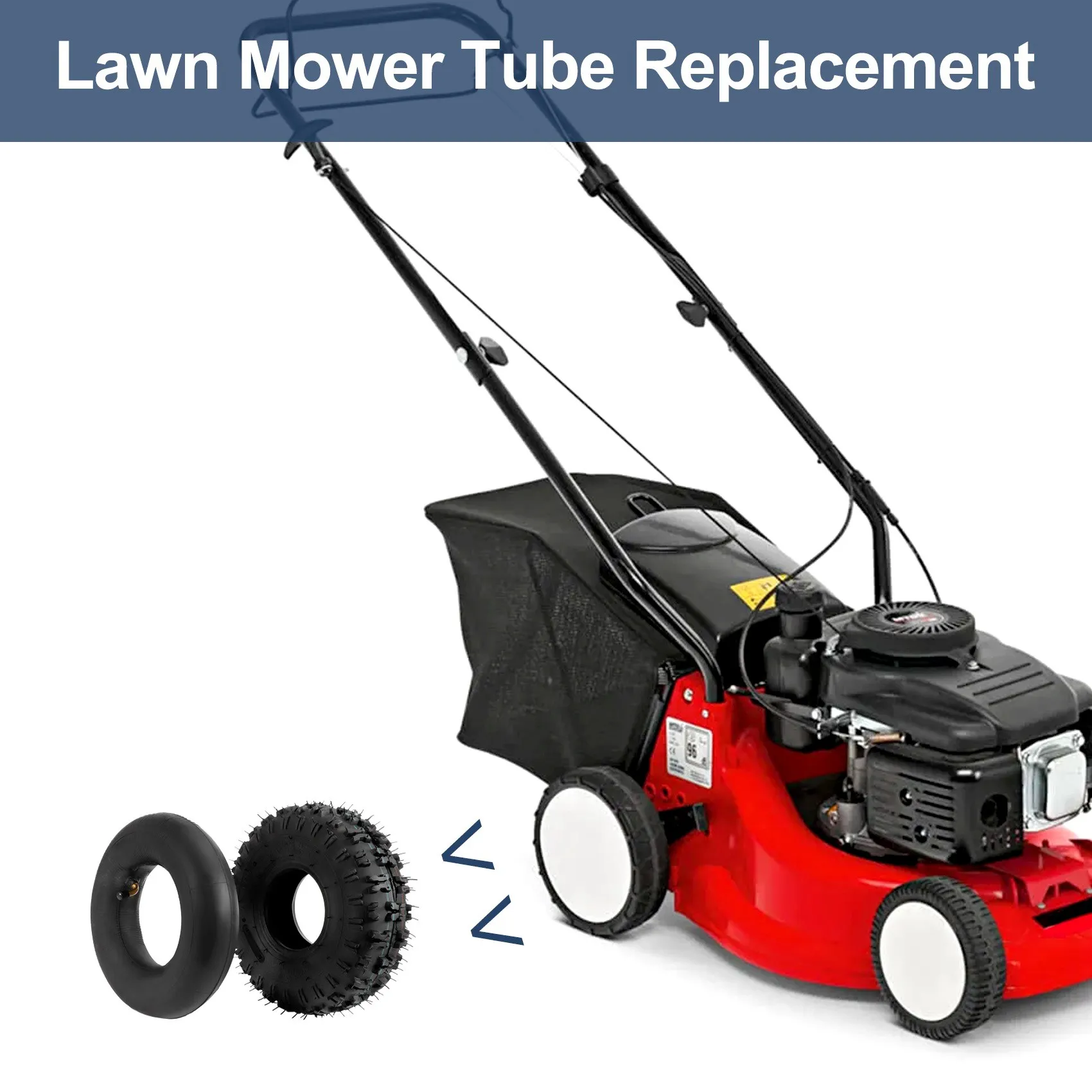 Inner Tube 4.10/3.50-4, Outer Tube 4.10-4 For Garden Rototiller Snow Blower Mowers Hand Truck Wheelbarrow Go Cart Kid