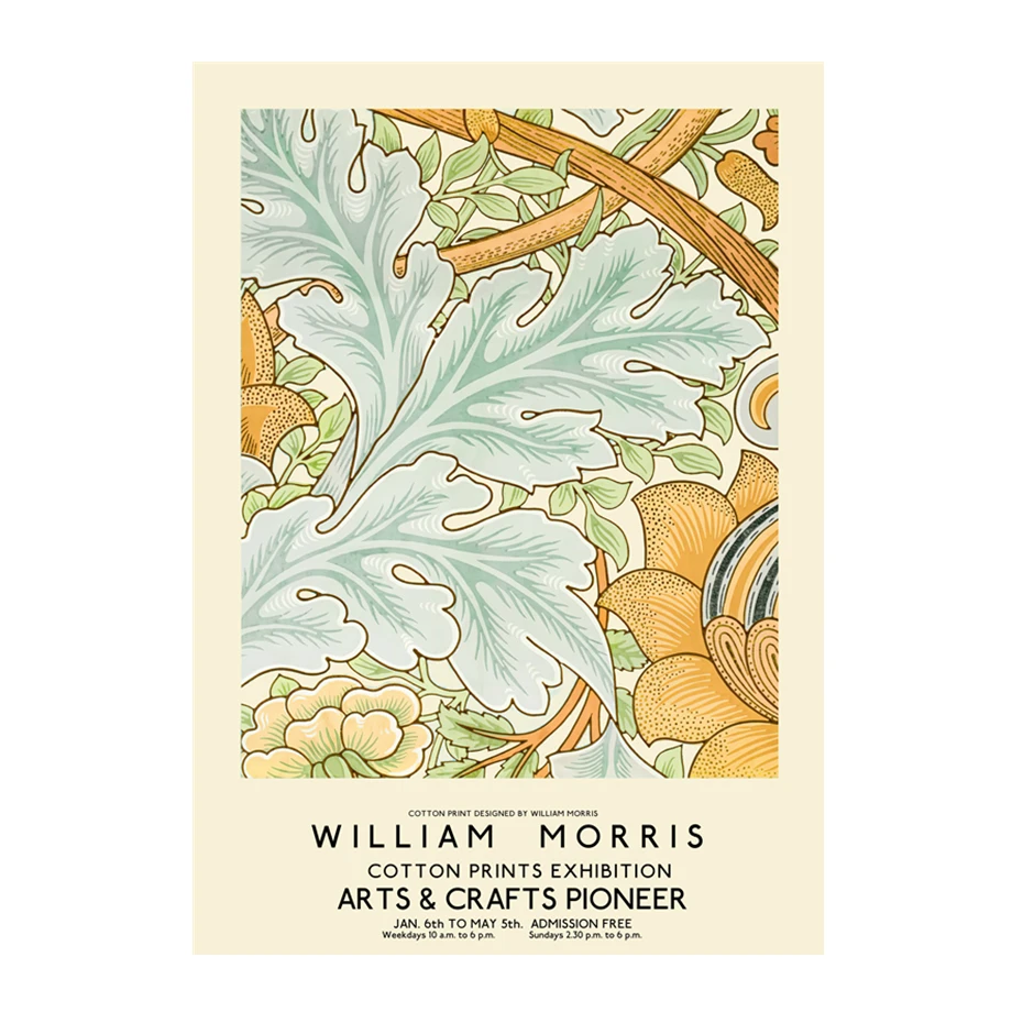 وليام موريس الحيوان النباتية خمر الرسم على لوحات القماش الجدارية الشمال الملصقات و يطبع جدار صور لغرفة المعيشة ديكور