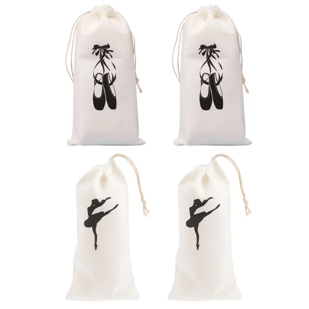 4 Pcs Cloth Shoe Bag Travel Ballet Suitcase Carrier for Drawstring Bags Dance