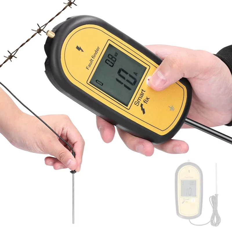 200-15000V Handheld Tester Fault Finder Current Direction LCD Backlight Display Farm Electronic Fence Fault Finder