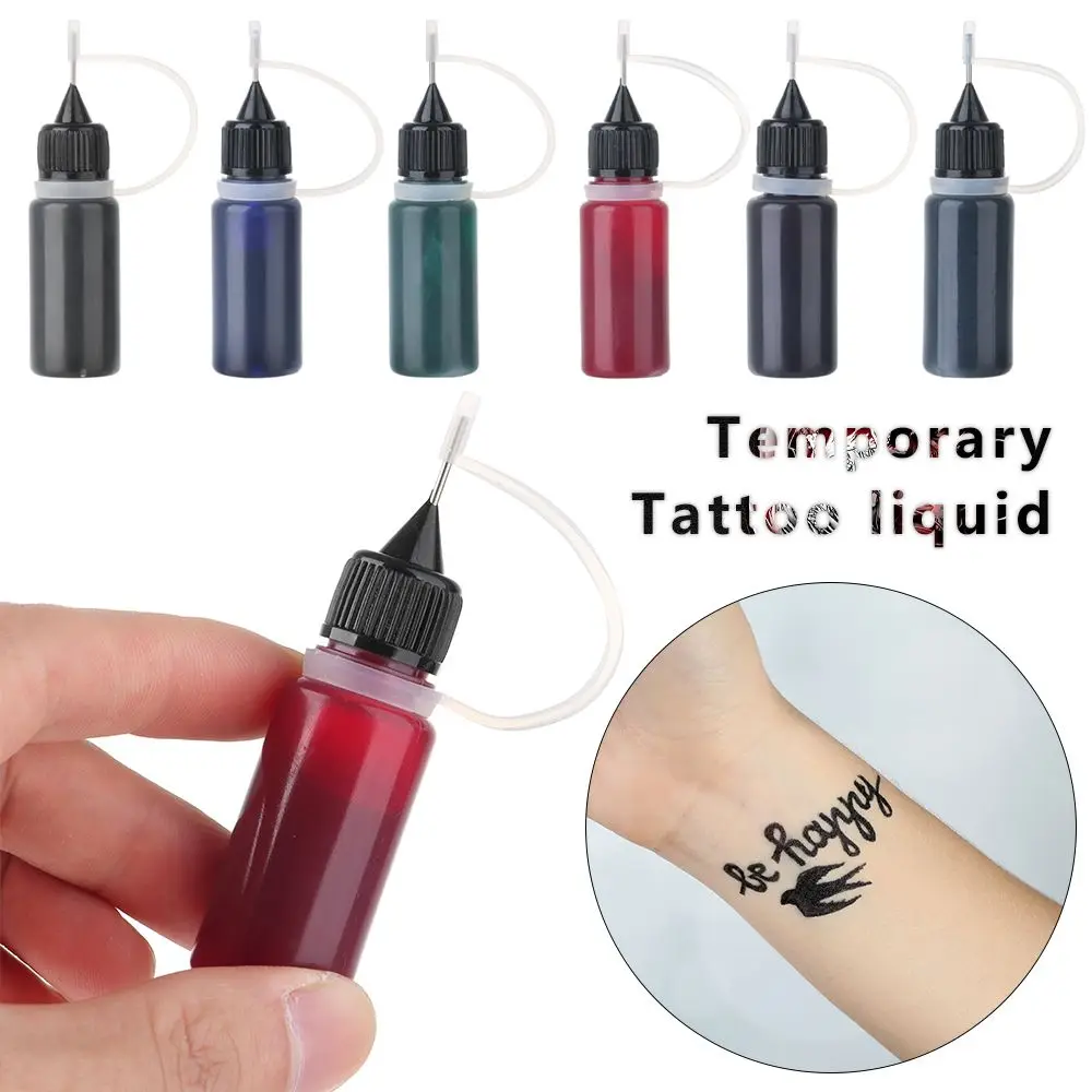 Temporária Henna Tattoo Ink, Body Art Paint, Maquiagem Semi-Permanente, sem dor, sobrancelha, delineador, Beauty Supply, DIY