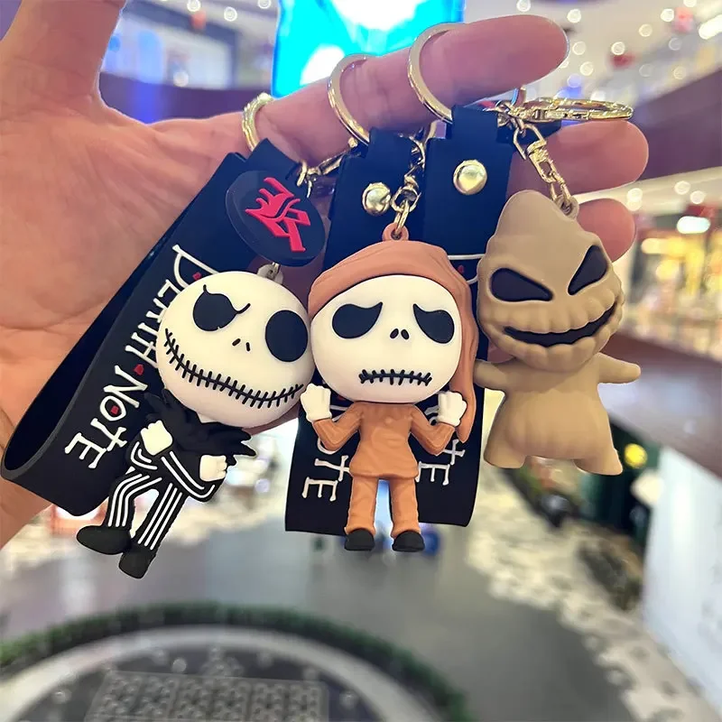 Creative Cartoon Cute Halloween Scare Key Chains Anime Funny Skull Doll Keychains Bag Pendant Car Accessories Key Chain Children