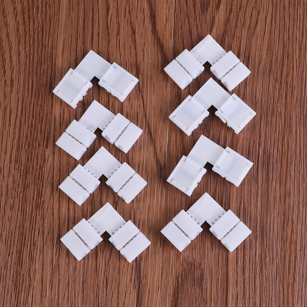 15 قطعة 10 مللي متر Rgb Led موصل الشريط 90 درجة الزاوية رابط ل تمديد مرن لا لحام المطلوبة محول الإضاءة البلوز #4