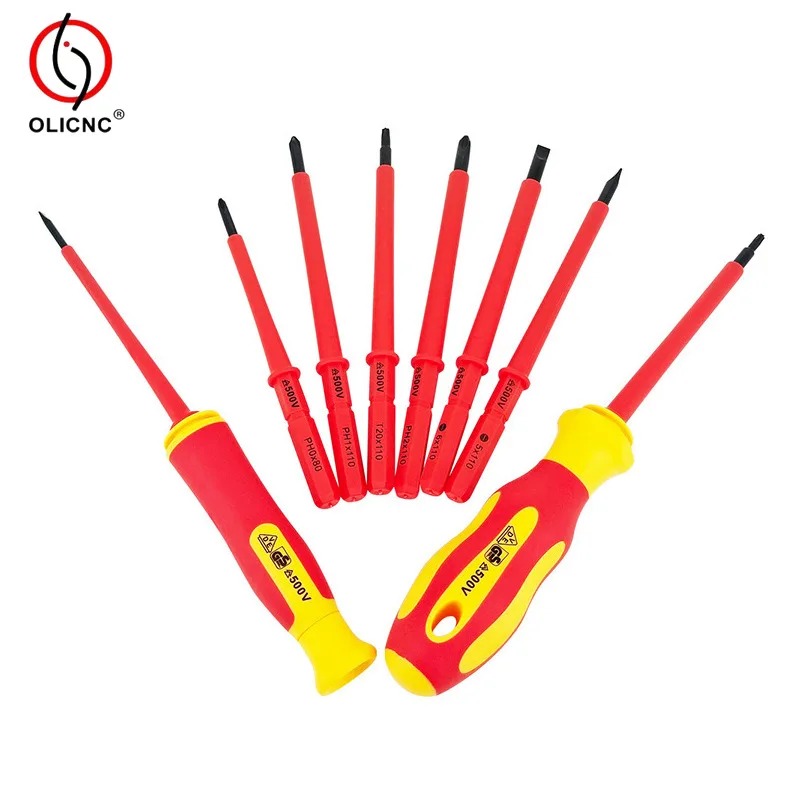 Insulated Magnetic Screwdriver Set Phillips Torx Screw Driver Bits Home Repair Electricians Tools Set 10 in 1 Hand Tools