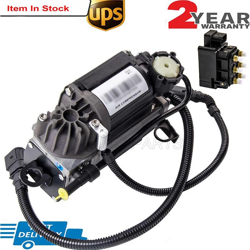 2PCS Air Suspension Compressor pump + Valve Block Distribution valve For Audi A6 4B C5 4FH C6 Allroad 4Z 4Z7616007A 4154031060