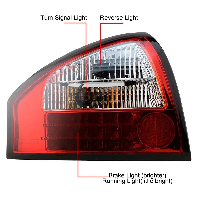 Produzione di vendita diretta di luci posteriori interne ed esterne Fanali posteriori modificati con rosso/affumicato per Audi A6 2001-2004 LHD e RHD