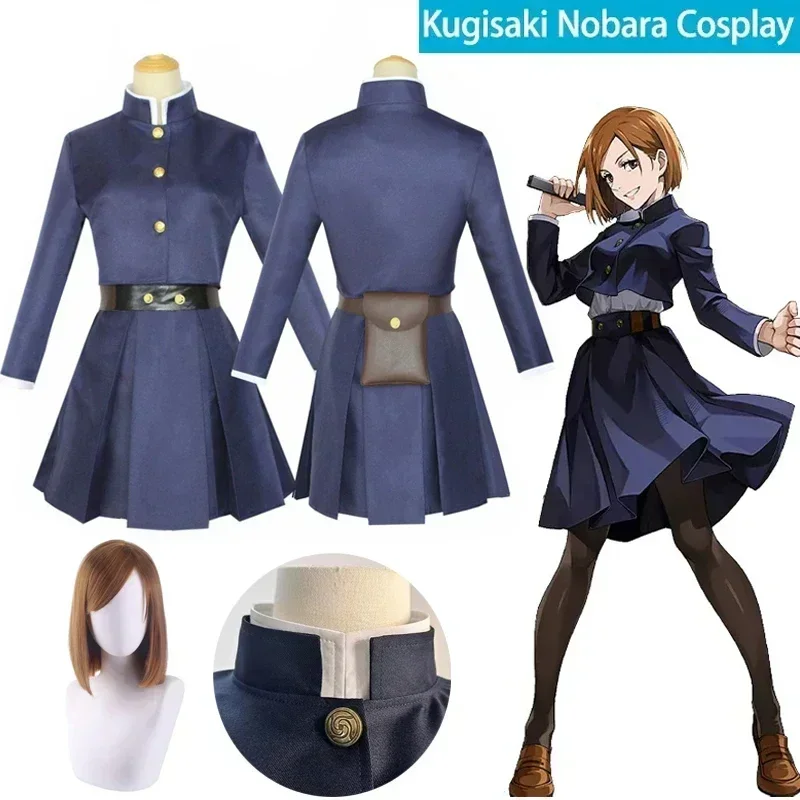 

Anime Jujutsu Kaisen Cosplay Kostuum Kugisaki Nobara Tatoo Meisjes Vrouwen Jurk Uniform Volledige Set