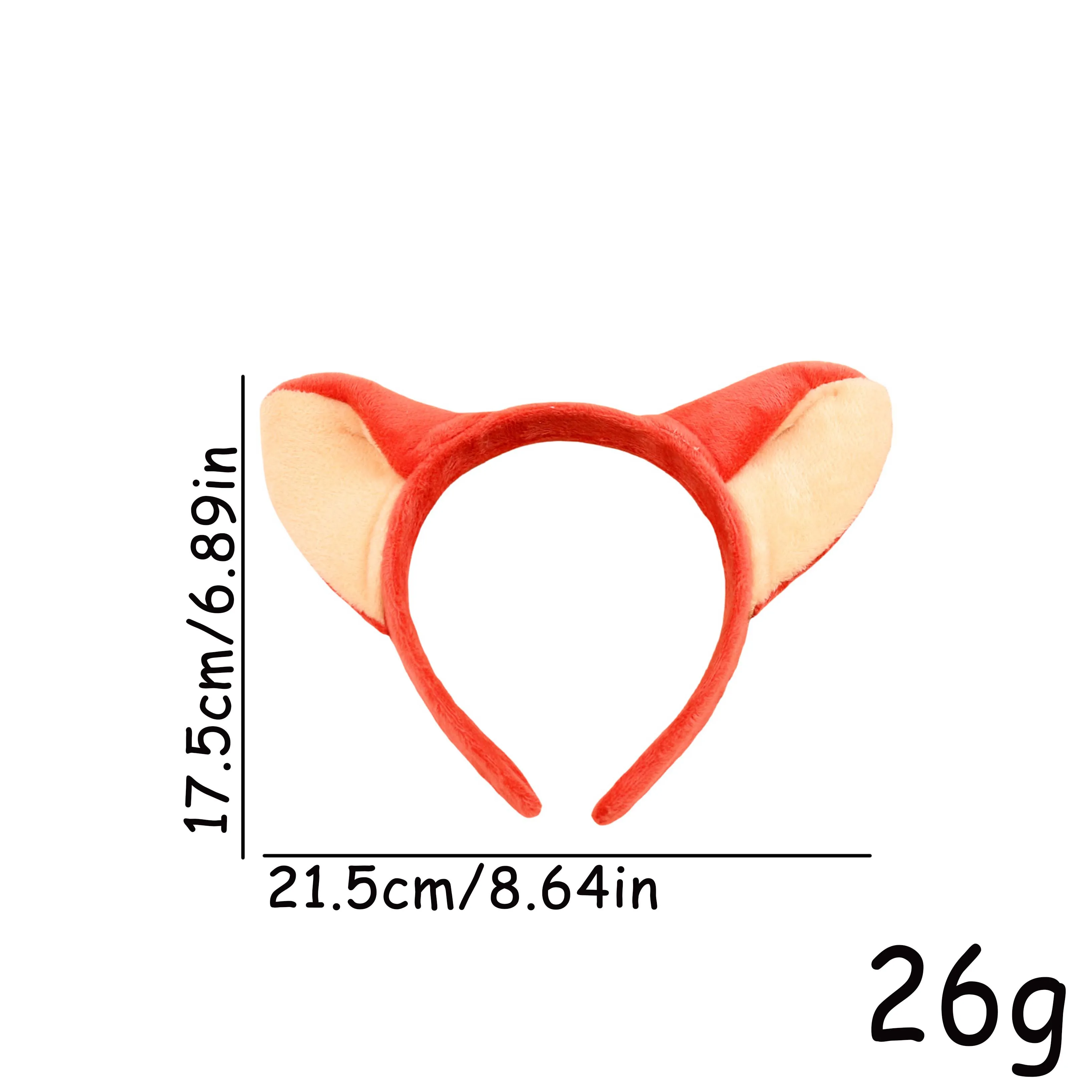1 قطعة العصابات الشعر المخملية الكرتون الثعلب للنساء الفتيات الإناث حفلة تأثيري أغطية الرأس إكسسوارات الشعر #5