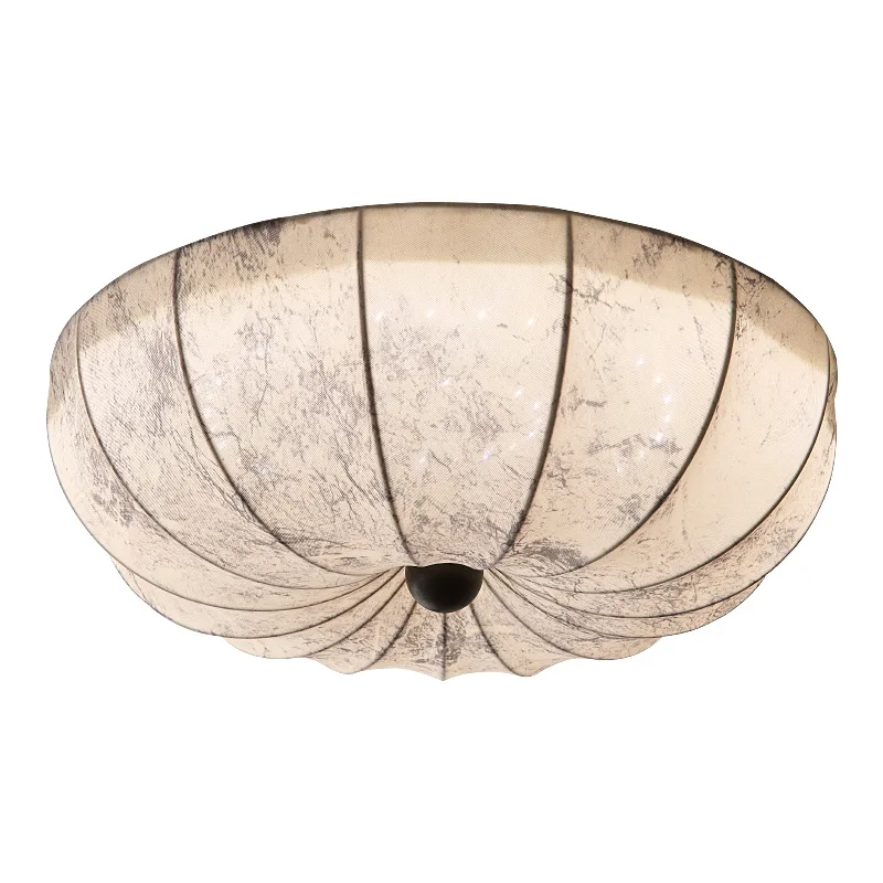 اليابانية وابي سابي استدارة الأبيض الطباعة النسيج أضواء السقف غرفة المعيشة غرفة نوم مطعم المطبخ جو مصباح معلق #5