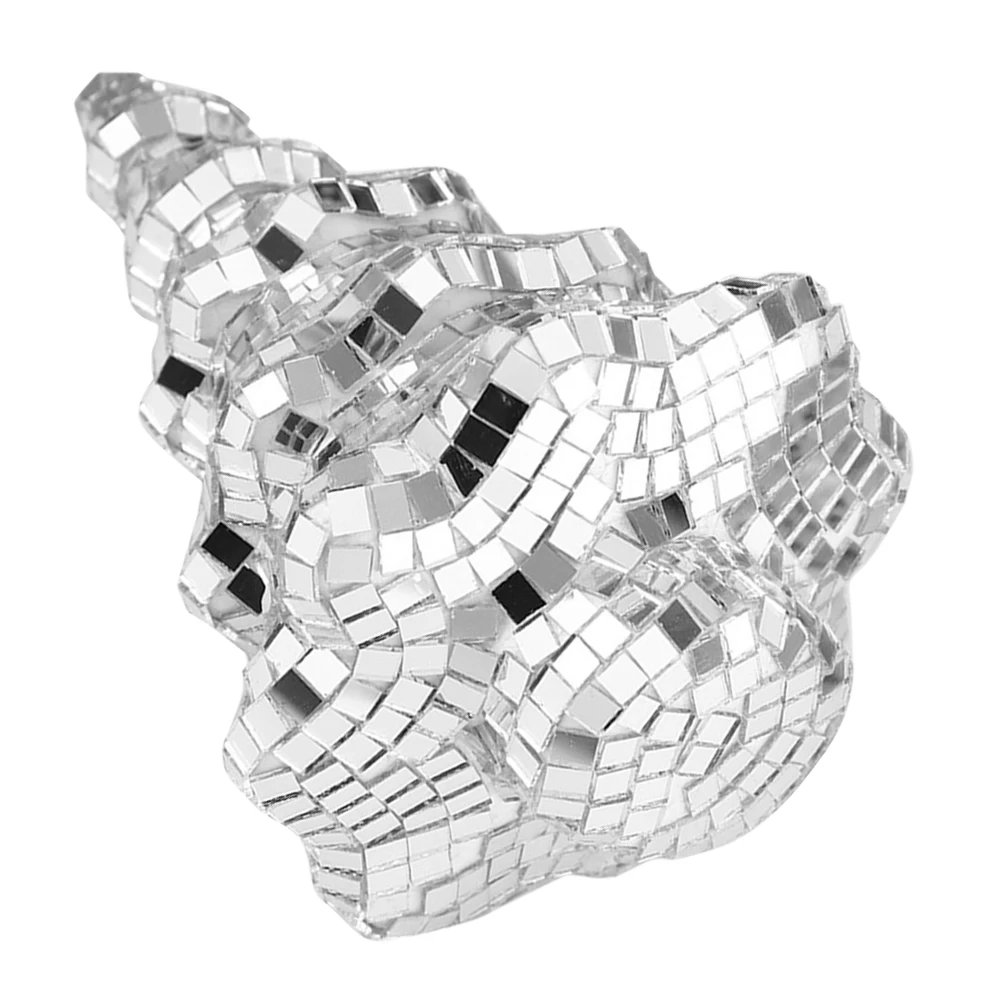 

Small Silver Mirror Ball Christmas Tree Tabletop Mini Artificial Simulated Xmas Tree for Holiday Party Home Decor